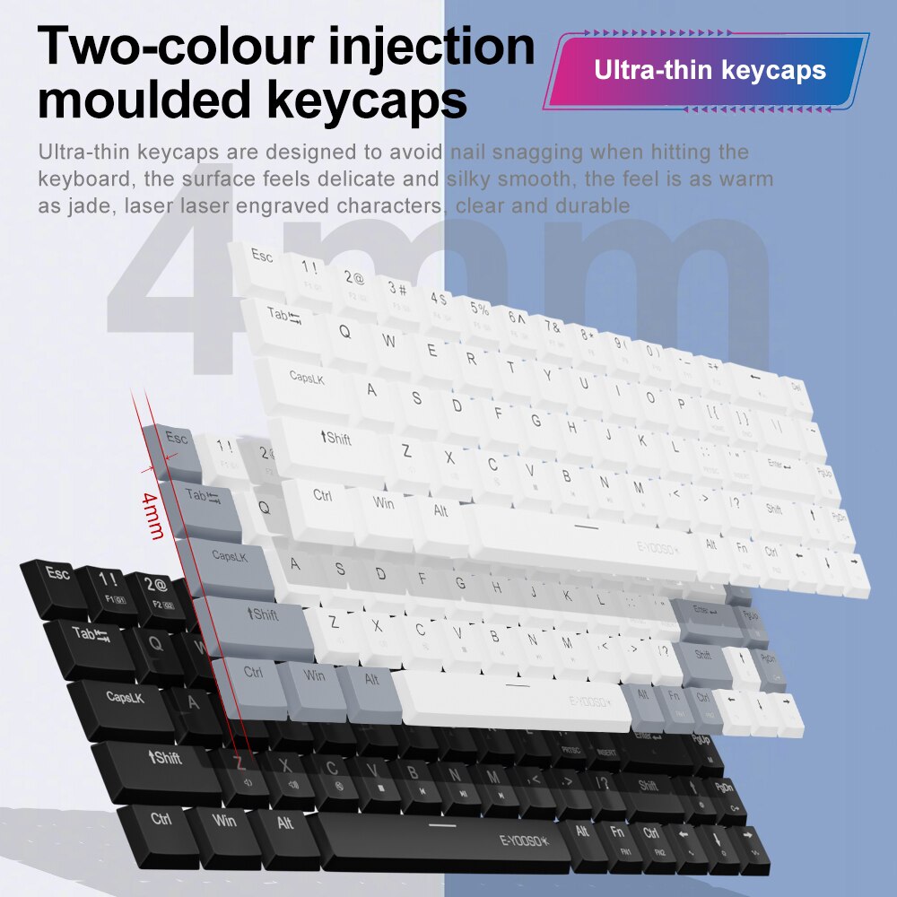 E-YOOSO A68 RGB Mini Slim USB  - Gaming Keyboard Mobile recension och pris