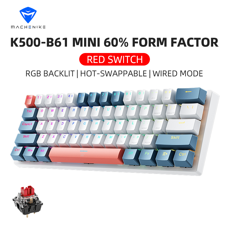 K500-B61 Machenike Mini Mechan - Gaming Keyboard Hot Swappable recension och pris