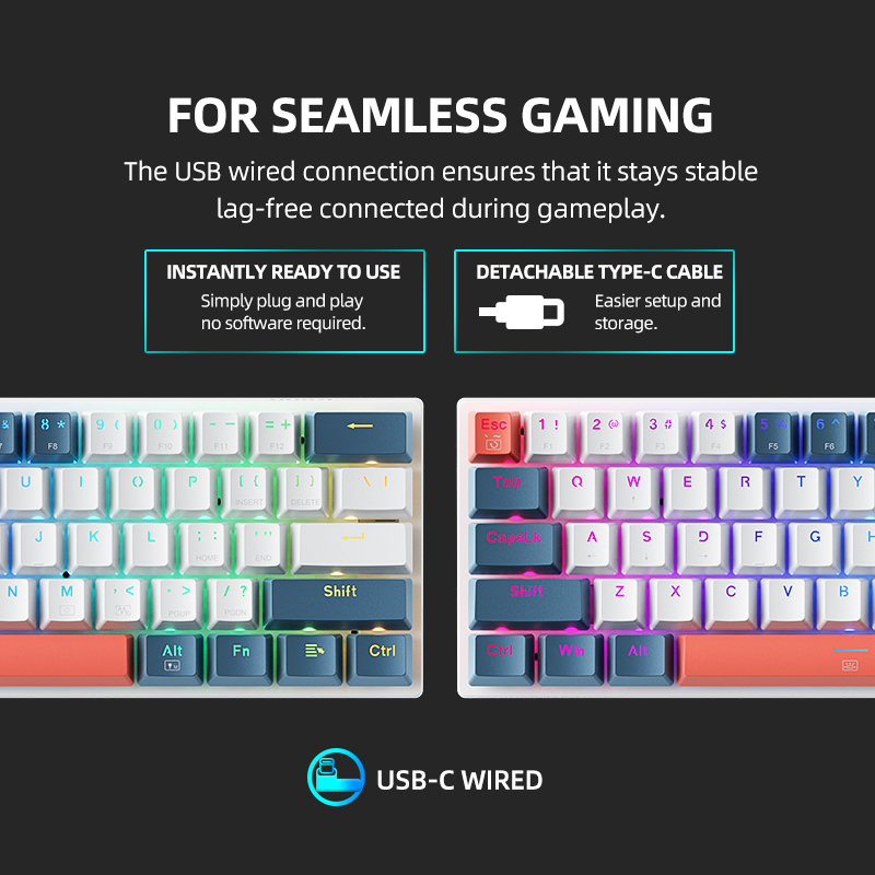 K500-B61 Machenike Mini Mechan - Gaming Keyboard Hot Swappable recension och pris
