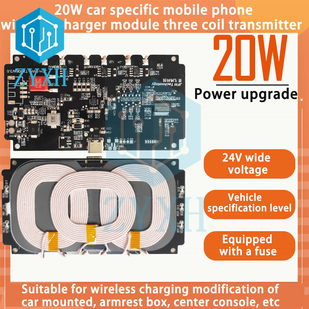 20W 22W Car Wireless Charging  - Coiled Usb Cable recension och pris