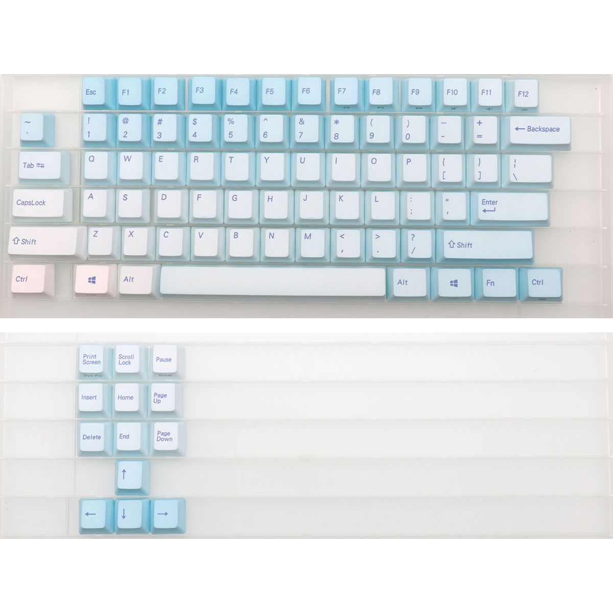 87 Keys Frost Blue Keycaps Che - Keyboard Gaming Blue Switch recension och pris