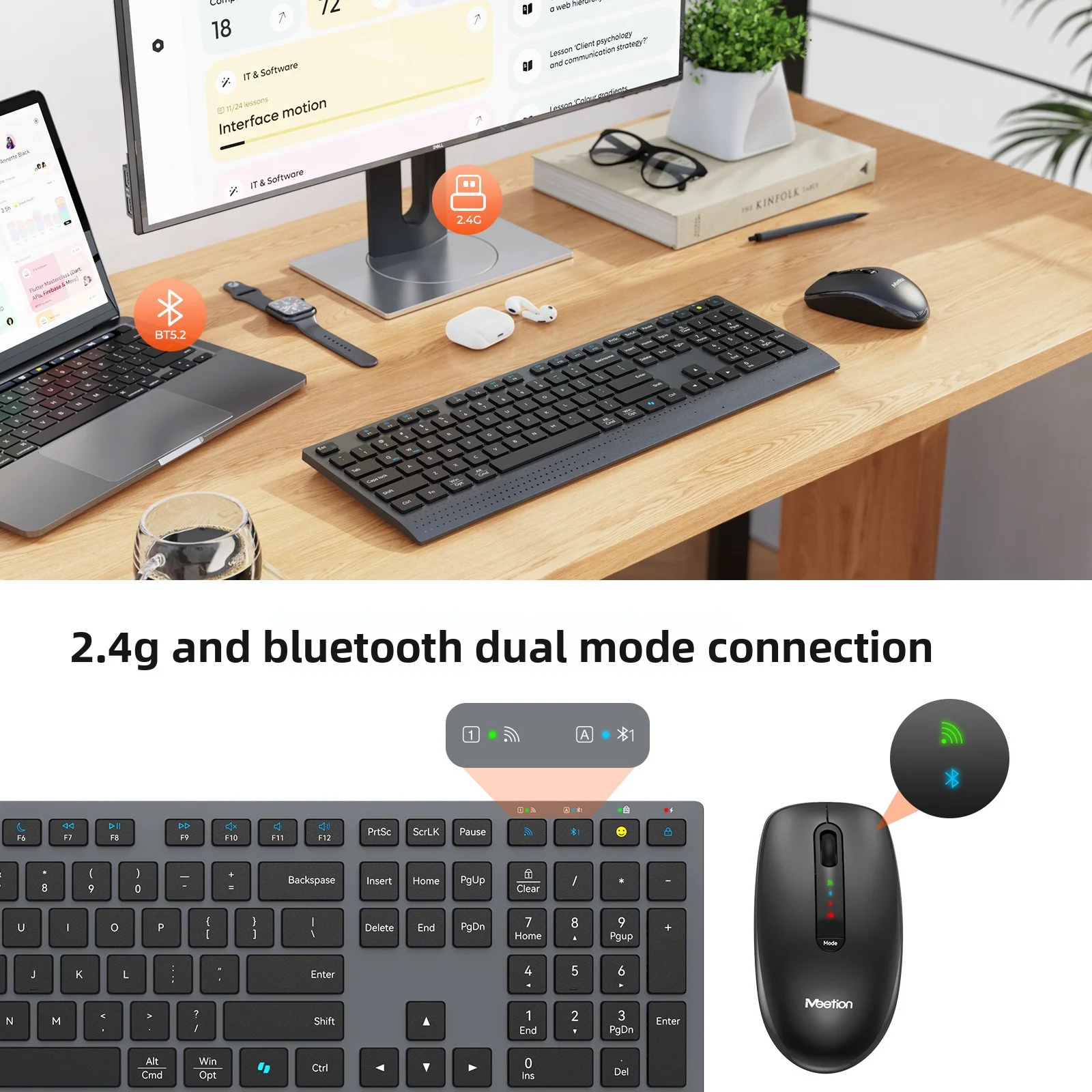 2.4G Bluetooth Dual-mode Wirel - Gaming Keyboard Mouse Set recension och pris