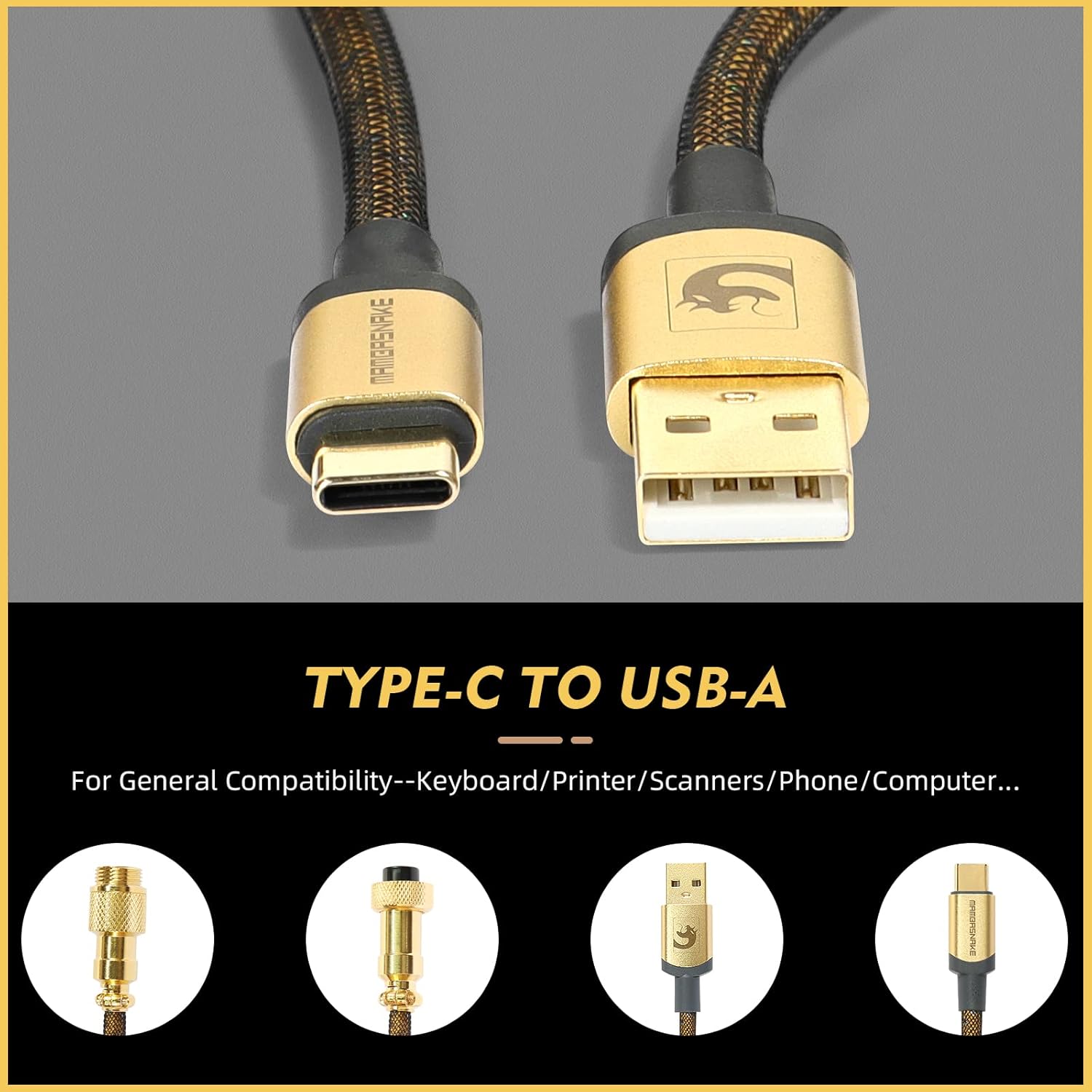 ATTACK SHARK * MAMBASNAKE C03  - Coiled Usb Cable recension och pris