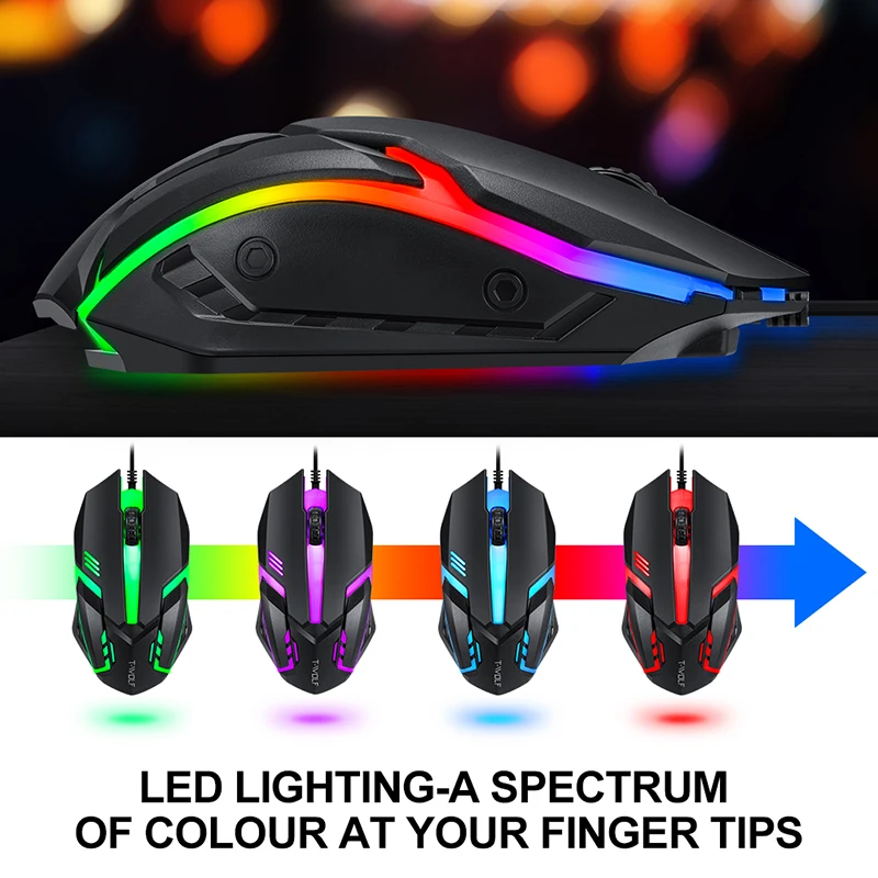 T-WOLF Game Four Piece TF800 I - Gaming Keyboard Mouse Set recension och pris