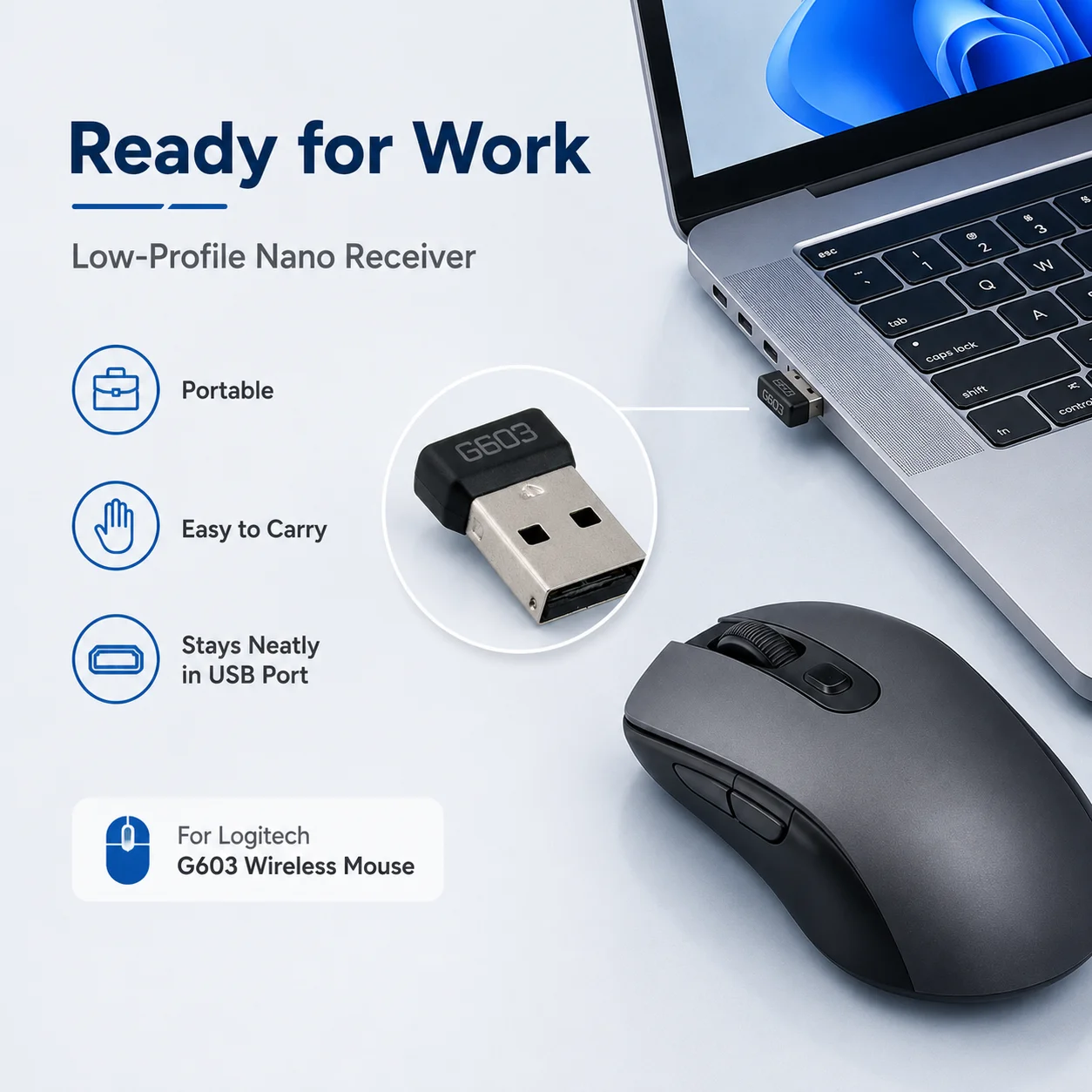 USB Receiver for Logitech G603 - Gaming Keyboard Mouse Wireless recension och pris