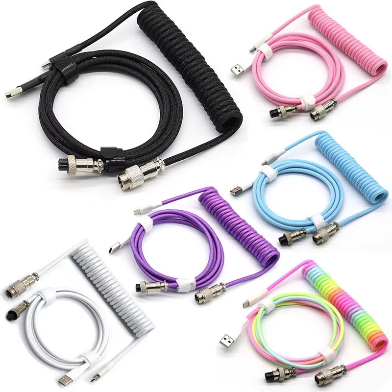 USB Type C Mechanical Keyboard - Coiled Usb Cable recension och pris