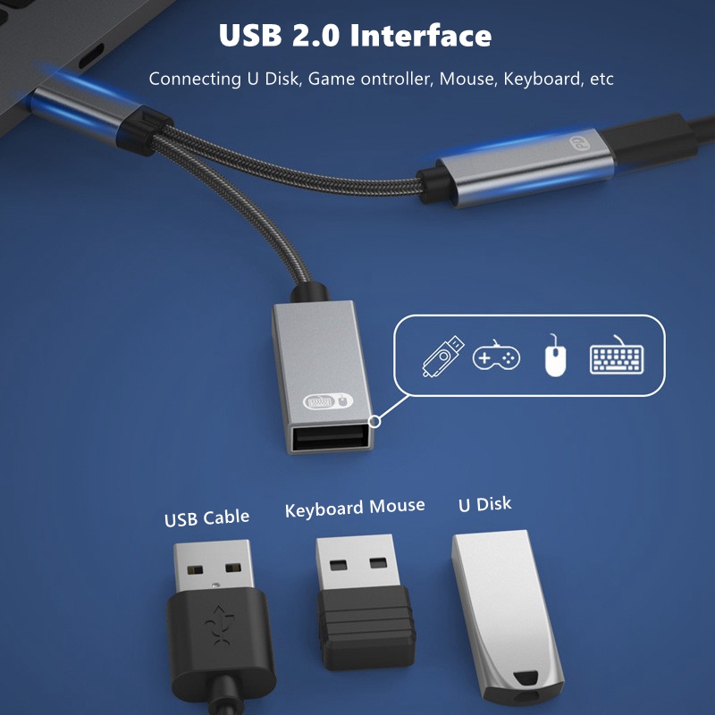 Audio 1 to 2  Type-C to USB OT - Gaming Keyboard Types recension och pris