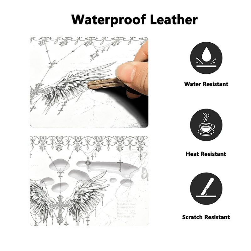 Leather Mousepad Black White A - Keyboard Gaming Black recension och pris